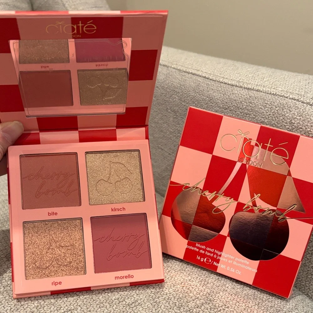 Ciaté London Cherry Bomb Blush & Highlighter Palette - BRAND NEW!! makeup beauty